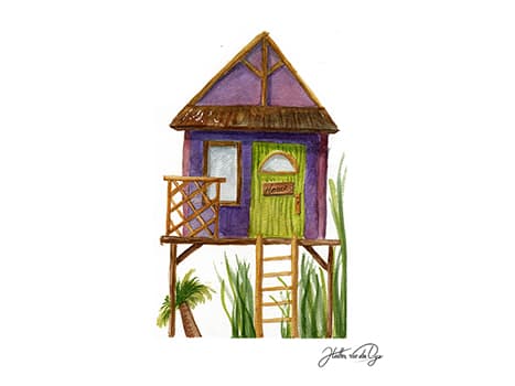 Beachhouse watercolor